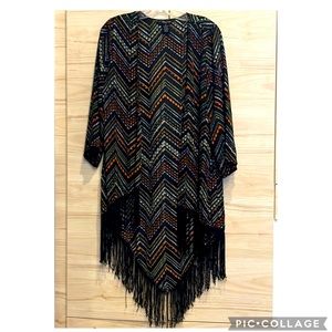 Riley & James Sheer Fringed Cardigan